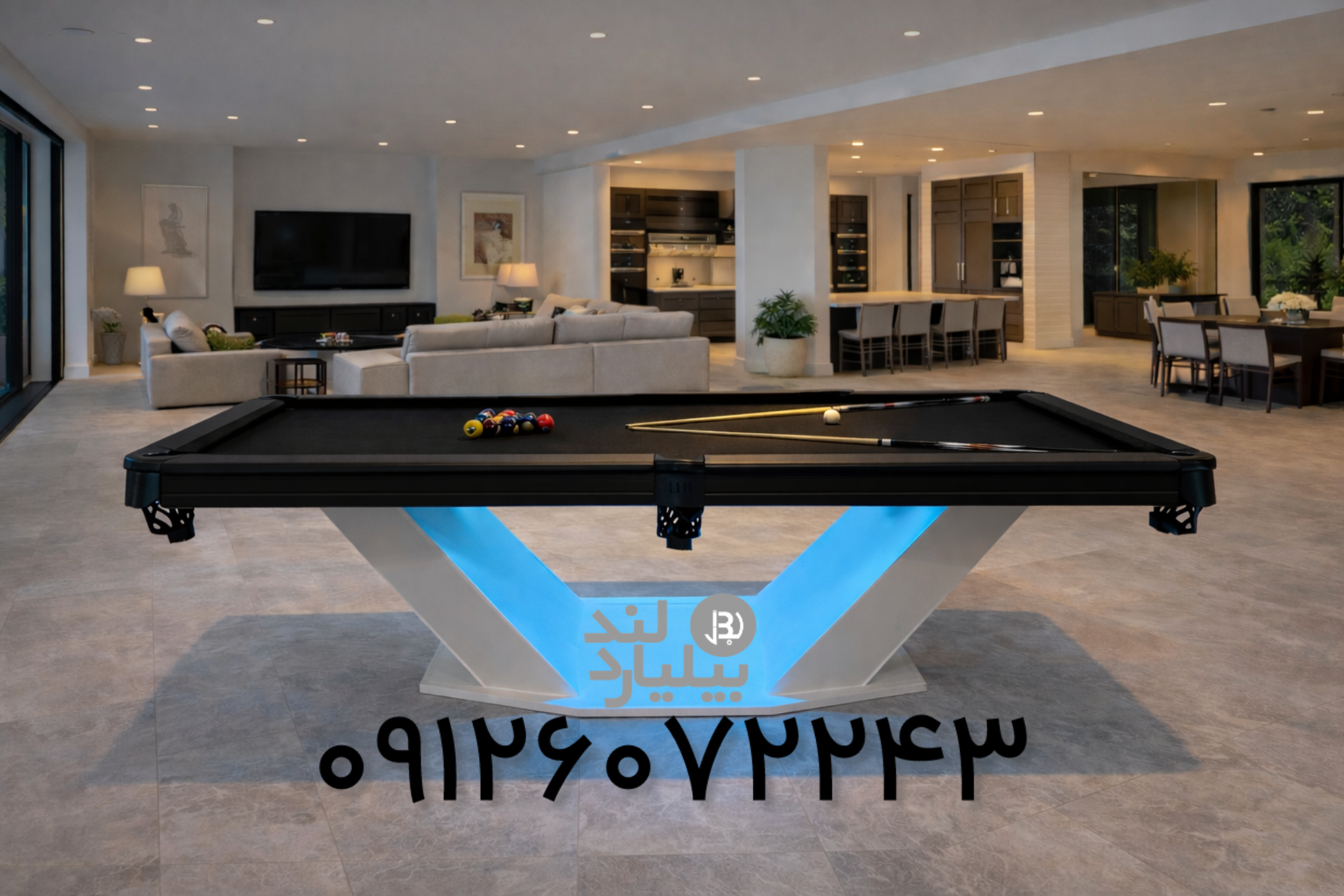 میز بیلیارد ایتبال مدرن مدل ونوس تمام چوب