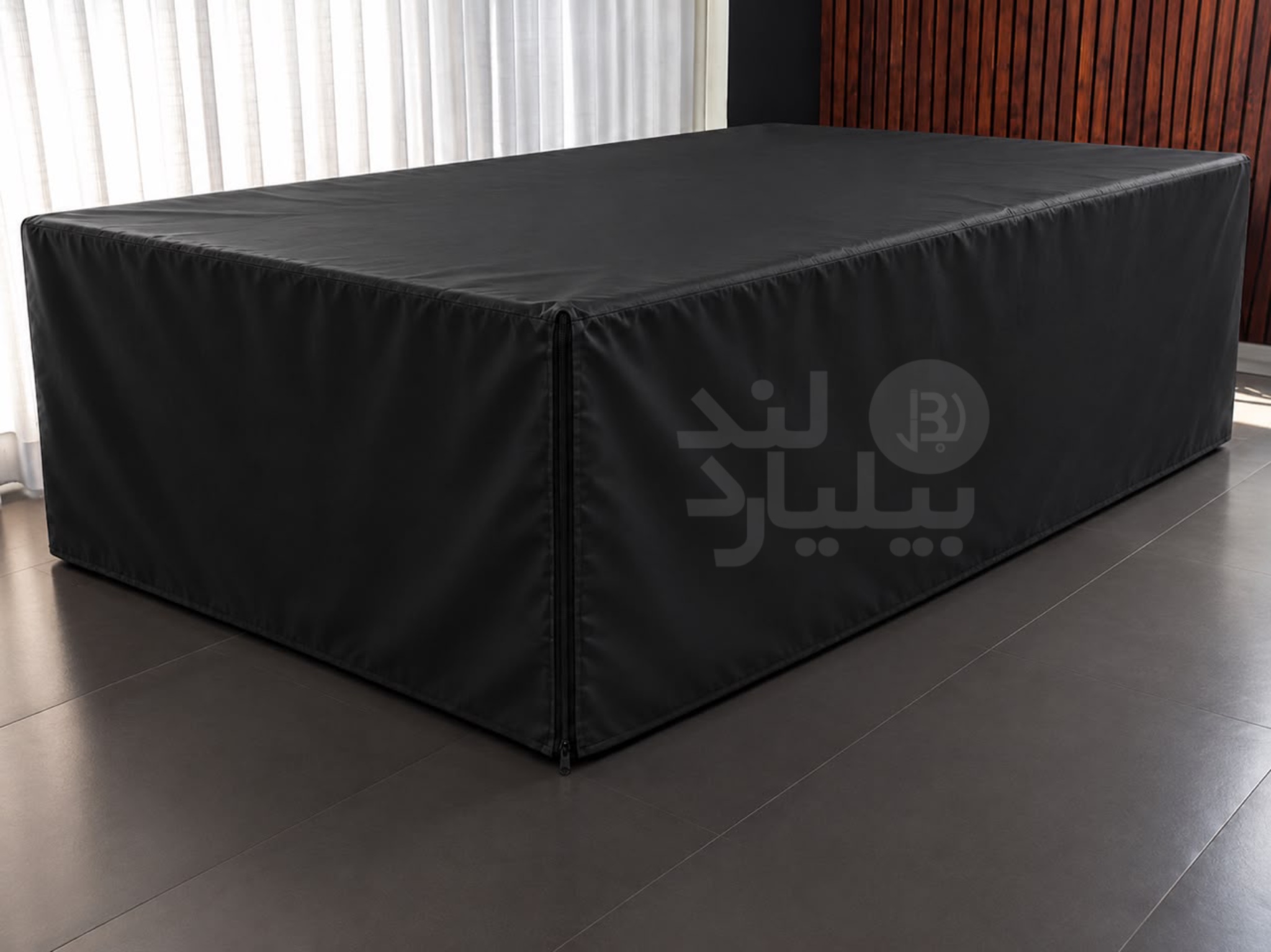 روکش میز بیلیارد ۸ فوت مدل فول کاور زیپ دار رنگ مشکی