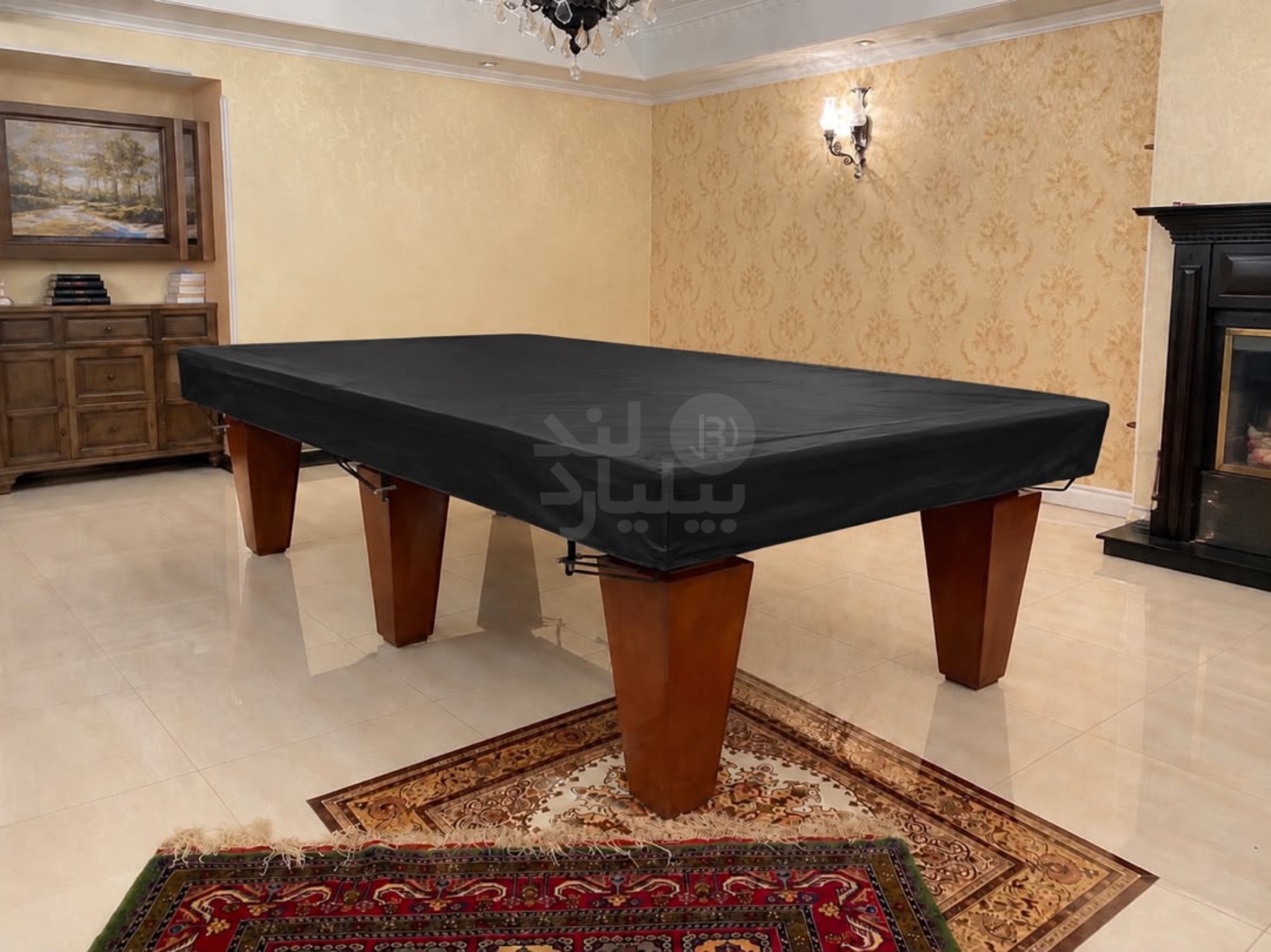 کاور میز مینی اسنوکر (اسنوکر 10 فوت) مدل تاپ کاور کش دار رنگ مشکی