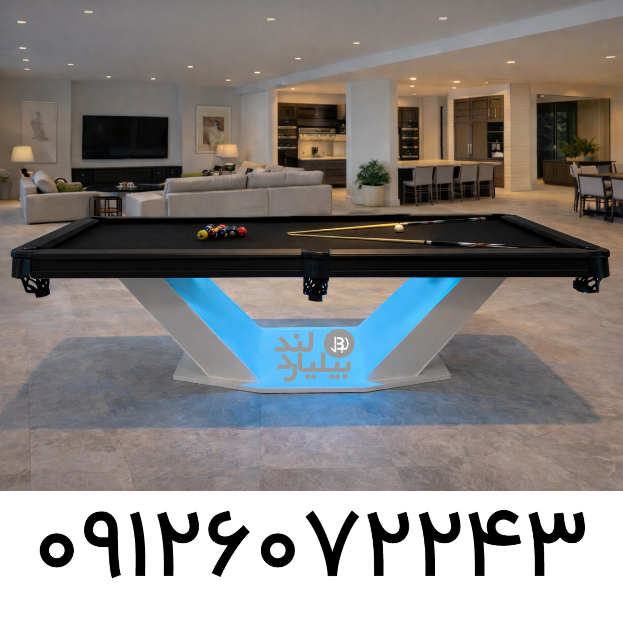 میز بیلیارد ایتبال مدرن مدل ونوس تمام چوب